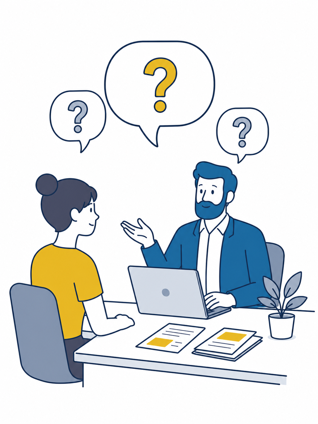 よくある質問を示すイラスト