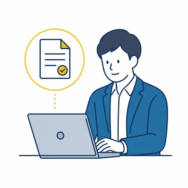 お問い合わせフォームを送信するイラスト